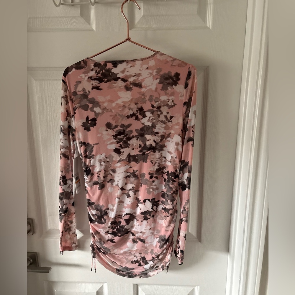 NWT Calvin Klein floral print long-sleeve Size S - Picture 3 of 6